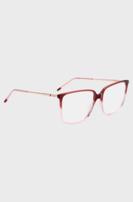 Optical frames in degrad&eacute; pink and burgundy, Red