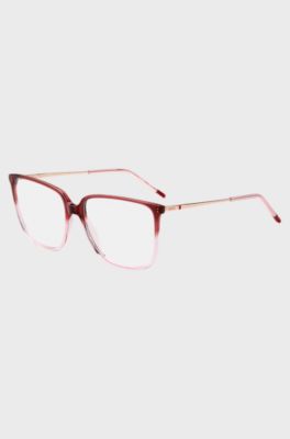 Optical frames in degrad&eacute; pink and burgundy, Red