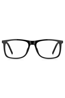 Monture optique noire avec branches à motif