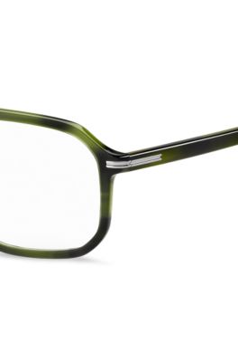 Green-horn optical frames with double bridge, Green