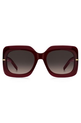 Boss Burgundy-acetate sunglasses with gold-tone hinges solglasögon dam – bild 2