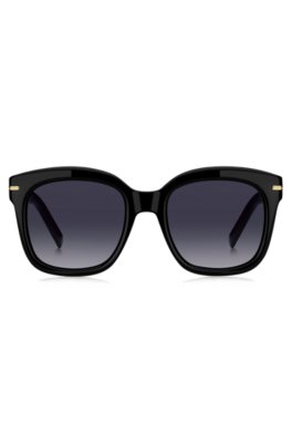 Boss Black-acetate sunglasses with gold-tone hinges solglasögon dam – bild 2