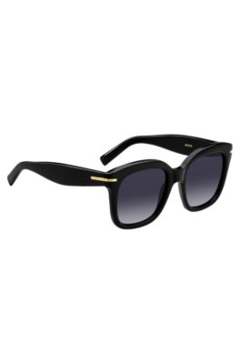 Boss Black-acetate sunglasses with gold-tone hinges solglasögon dam – bild 3