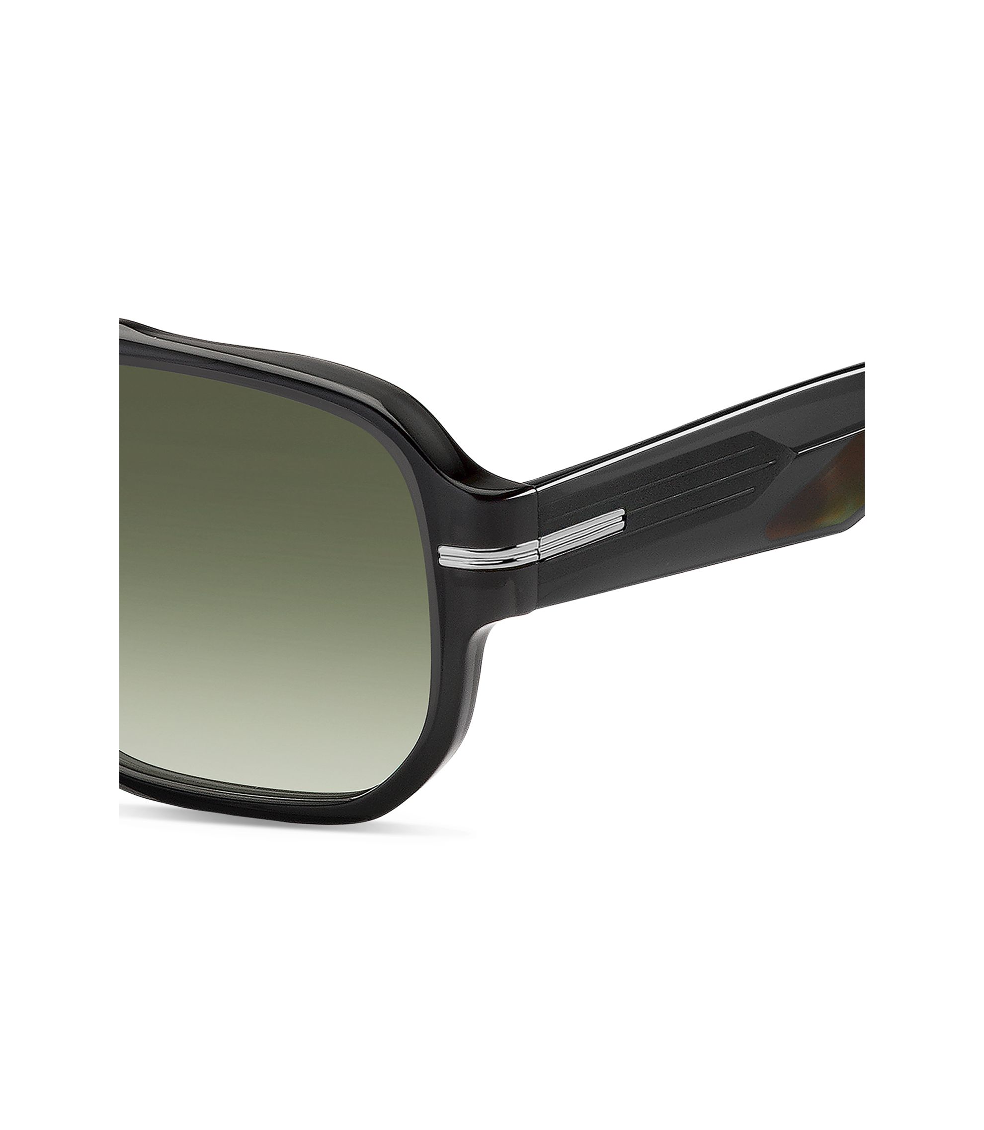 その他 boss BOSS - Grey-acetate sunglasses with patterned accents - Black