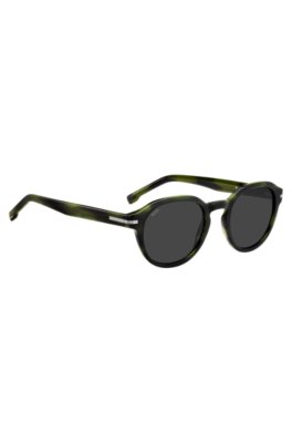 Boss Green-horn sunglasses with silver-tone hinges övrigt herr – bild 3
