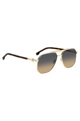 Gold-tone sunglasses with Double B monograms, Gold