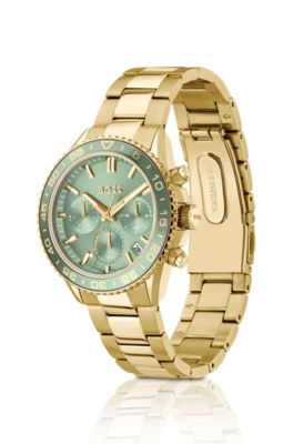 ゴールドトーンウォッチ グリーンダイヤル, ゴールド