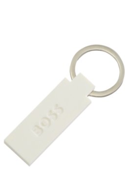 Logo key ring in silicone and brass
