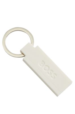 ロゴ キーリング シリコン/ブラス, ホワイト
