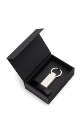 ロゴ キーリング シリコン/ブラス, ホワイト