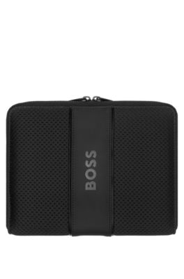 Black A5 conference folder with logo trim, Black