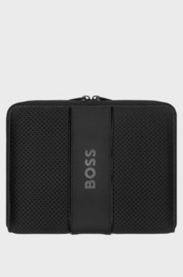 Black A5 conference folder with logo trim, Black