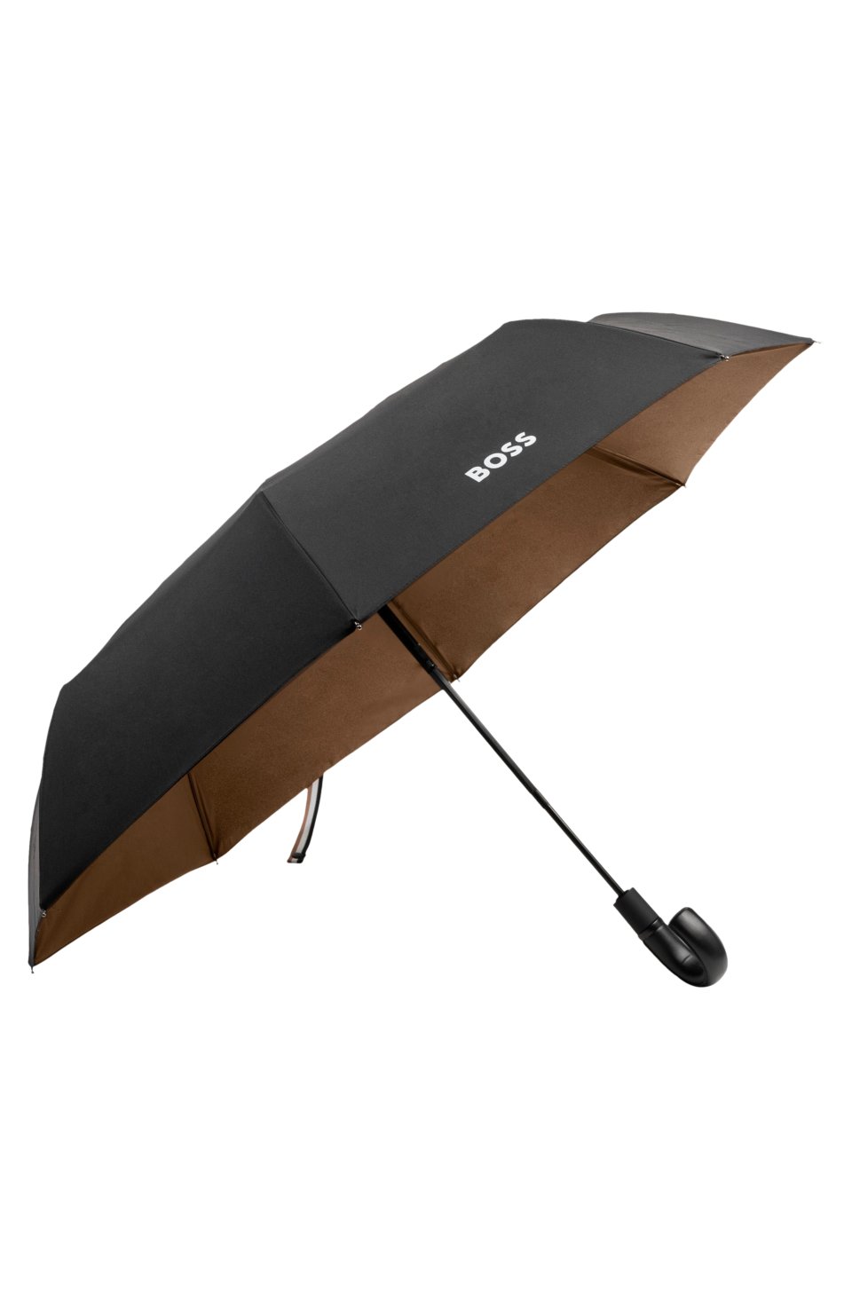 pocket umbrella with camel interior