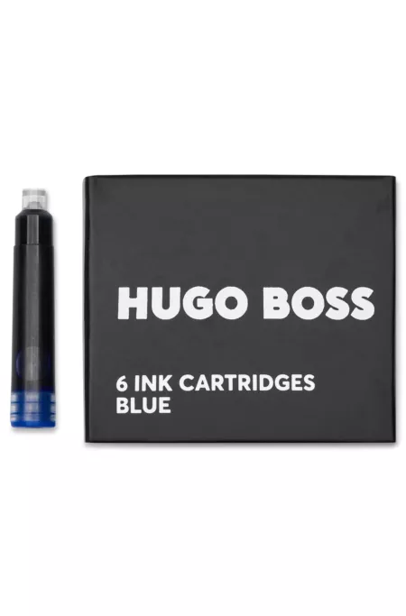 Paquete de seis recargas de tinta azul para pluma estilográfica