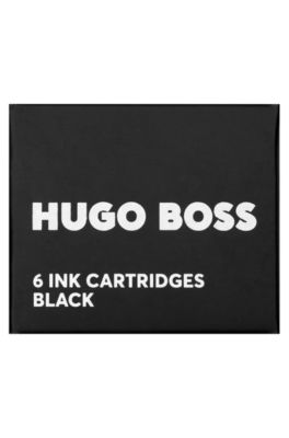 Six-pack of black-ink fountain pen refills, Black
