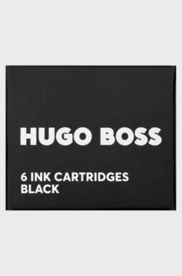 Six-pack of black-ink fountain pen refills, Black