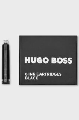 Six-pack of black-ink fountain pen refills, Black