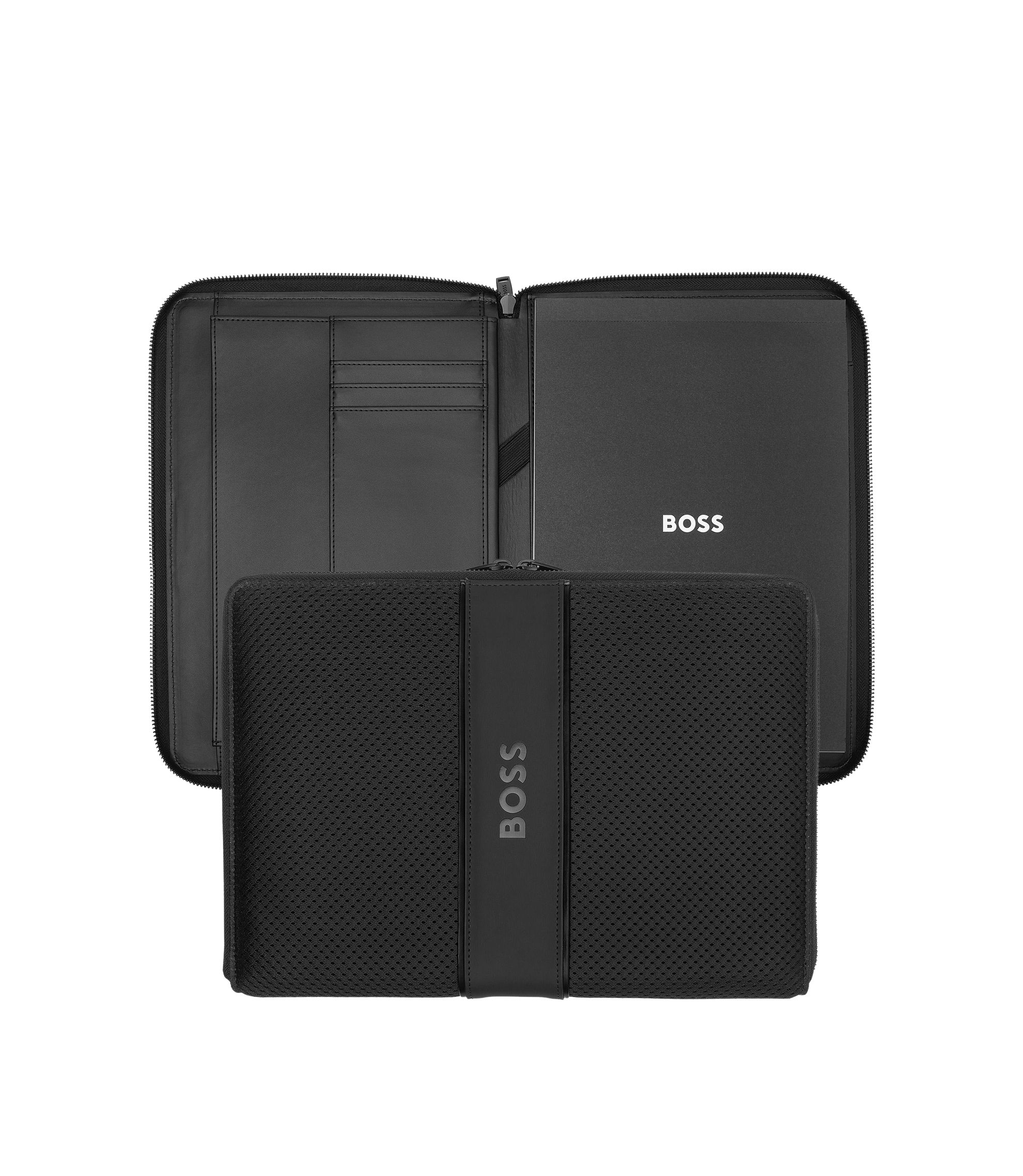 BOSS - ブラック A4カンファレンスフォルダー ロゴディテール - ブラック