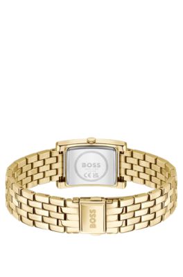 LUCY QTM Gold-tone watch with green dial, Gold tone