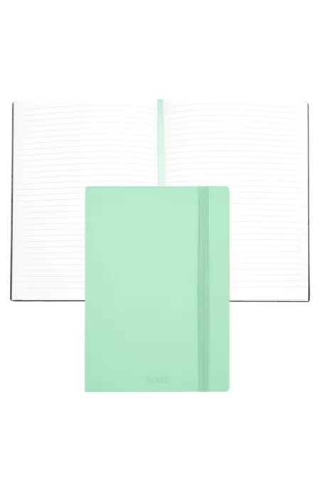 DIN-A5-Notizbuch aus pastellgrünem Kunstleder