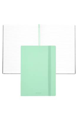 A5 notebook in pastel-green faux leather 1