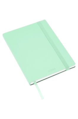 A5 notebook in pastel-green faux leather, Light Green