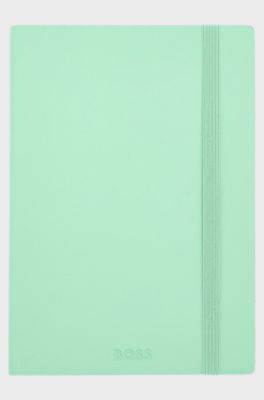 A5 notebook in pastel-green faux leather, Light Green