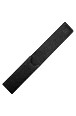 Boss Pen pouch in black grained leather plånböcker dam – bild 2