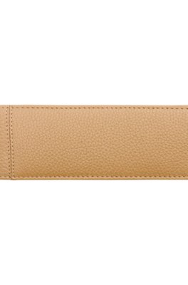 Boss Grained-leather double pen pouch with metal logo flugor herr – bild 2