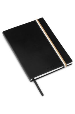BOSS - A5ノートブック ブラック フェイクレザー シグネチャー