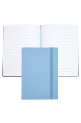 A5 notebook in pastel-blue faux leather