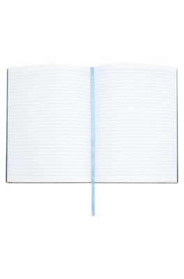 A5 notebook in pastel-blue faux leather, Light Blue
