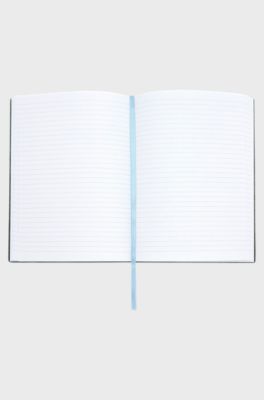 A5 notebook in pastel-blue faux leather, Light Blue