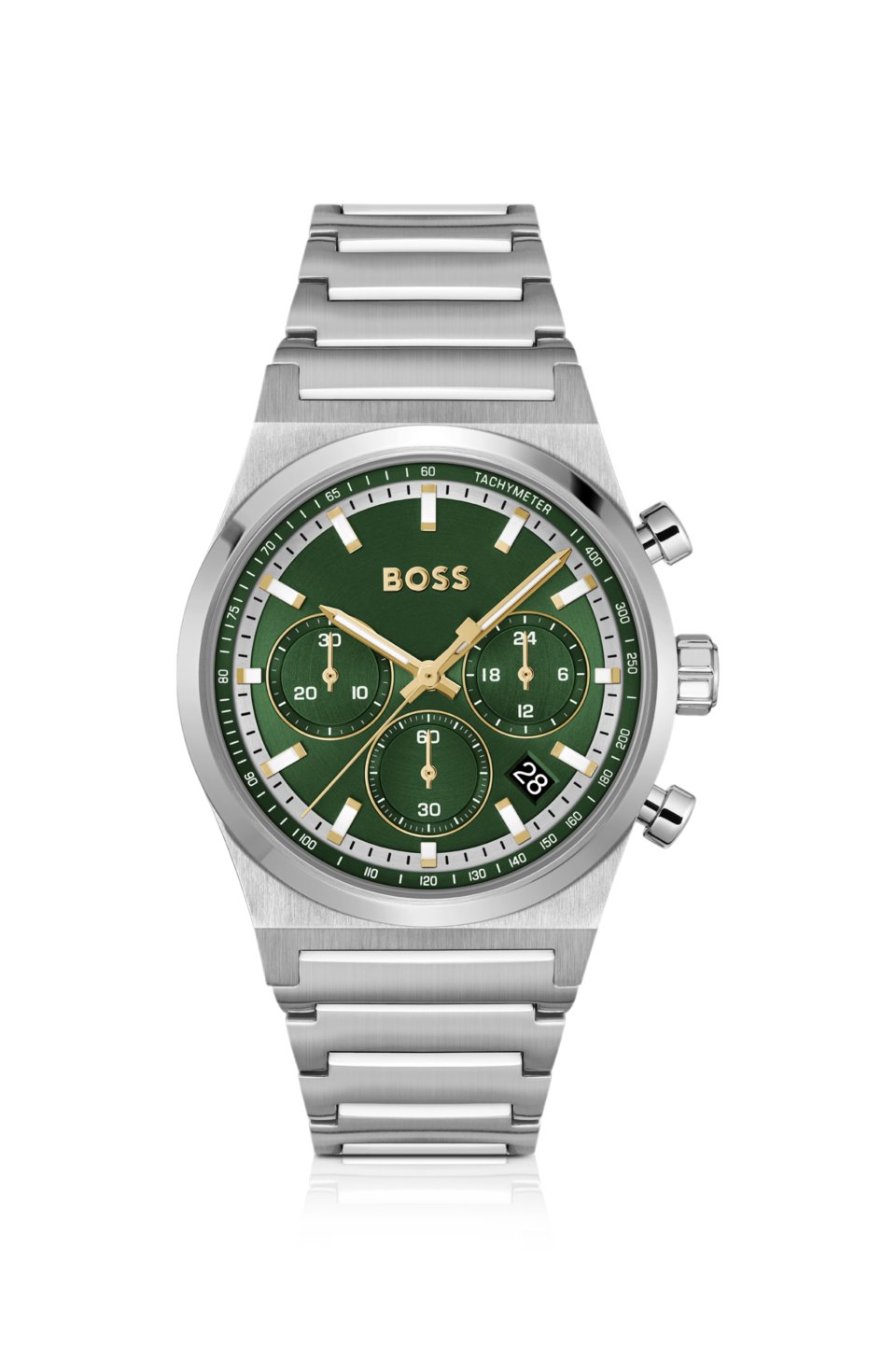 Silver-tone-steel watch