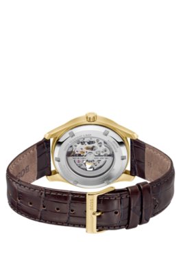 Boss Principle Skeleton gold-tone watch analoga klockor herr – bild 2