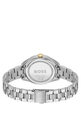 Boss Silver-tone watch with fluted bezel analoga klockor dam – bild 2