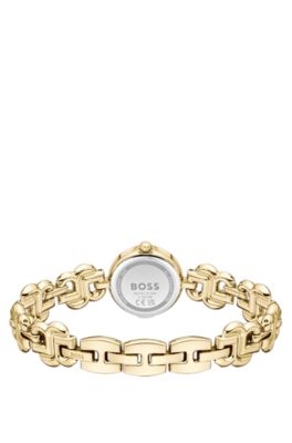 DOUBLE B DRESSY Gold-tone watch with monogram bracelet, Gold tone