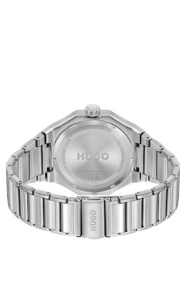 #GRAIL SPORT Silver-tone watch with blue dial, Silver tone