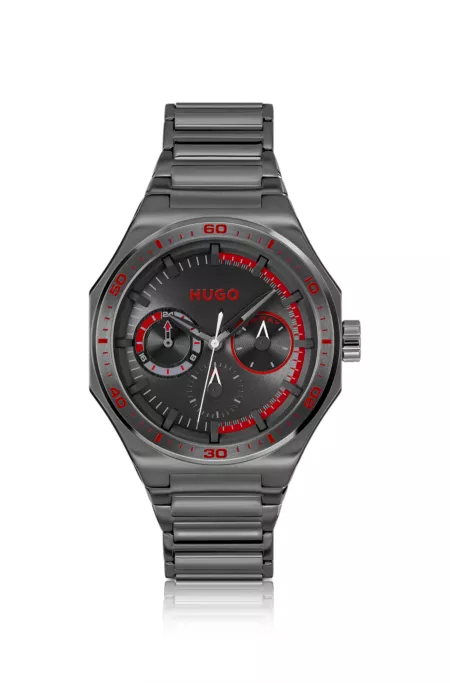#GRAIL SPORT Black-plated watch with tonal dial