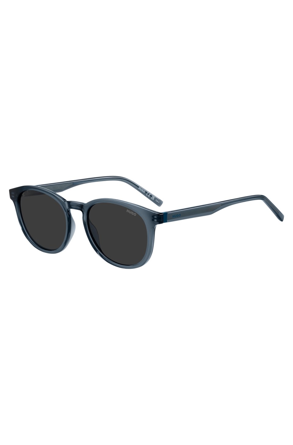 Blue-acetate sunglasses with rubber trim