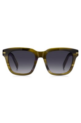 Boss Patterned-acetate sunglasses with gold-tone trims solglasögon dam – bild 2