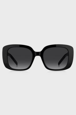 Black-acetate sunglasses with Double B monogram, Black