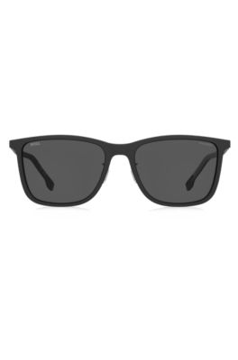 Schwarze Sonnenbrille mit polarisierten Gl&auml;sern, Schwarz
