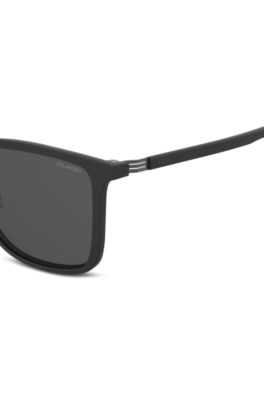 Schwarze Sonnenbrille mit polarisierten Gl&auml;sern, Schwarz