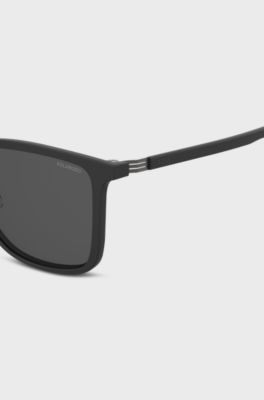 Lunettes de soleil noires avec verres polaris&eacute;s, Noir