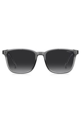 Grey-acetate sunglasses with silver-tone core wire, Light Grey