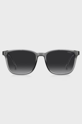 Grey-acetate sunglasses with silver-tone core wire, Light Grey