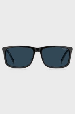 Gafas de sol negras con lentes azules, Negro