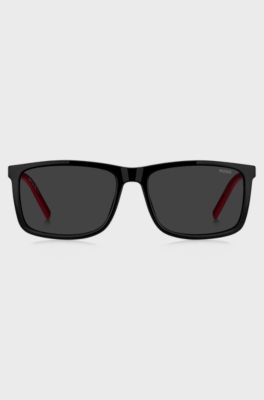 Black sunglasses with two-tone temples, Black