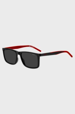Black sunglasses with two-tone temples, Black